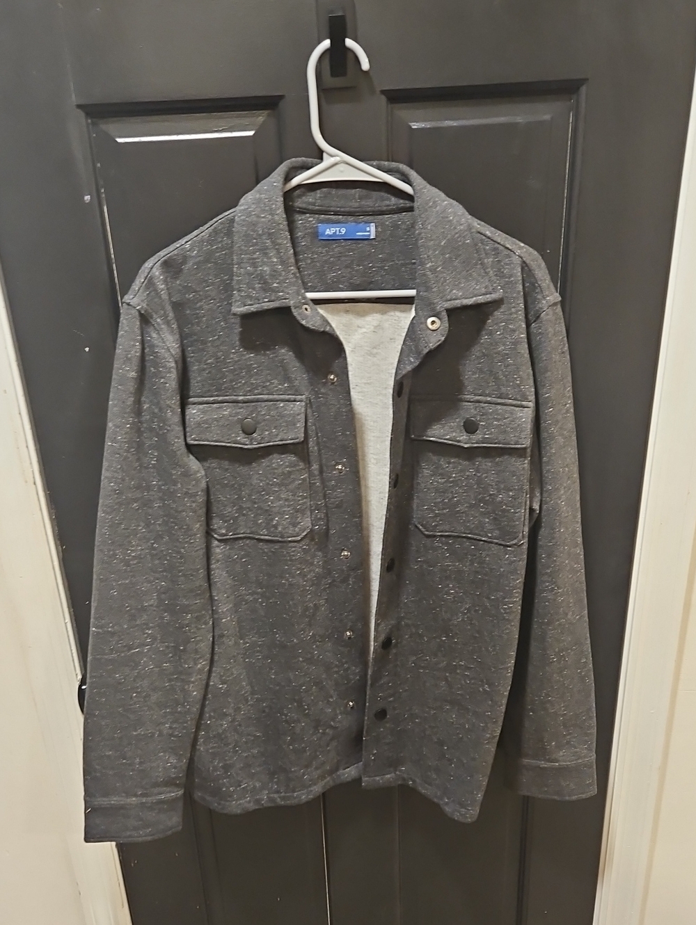 Apt. 9 Men's Charcoal Speckled Shirt Jacket